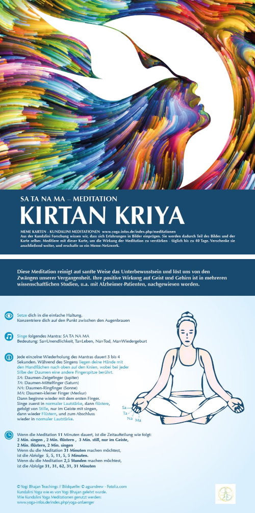 Kundalini Meme Card 1 - Kirtan Kriya - PDF file (german)