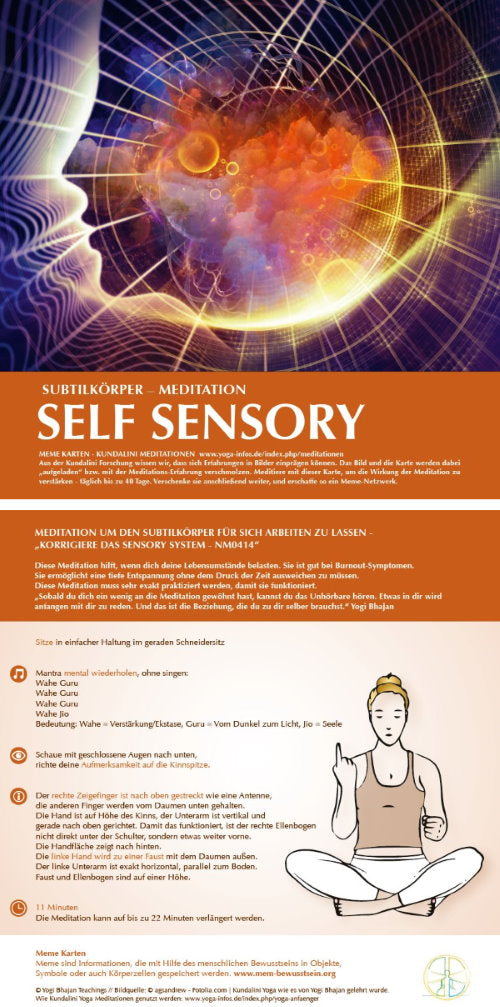 Kundalini Meme Card 2 - Self Sensory - PDF file (german)