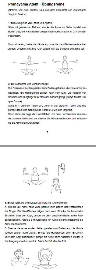 26 séries d'exercices du livre "Mème et Kundalini Yoga" - fichier PDF