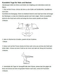 Kundalini Yoga für Hals und Nacken - Übungsreihe PDF